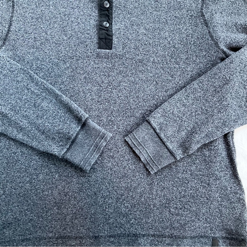 Roots Men’s Killarney Pepper Henley Shirt Grey Black Long Sleeve Top Siz… - Picture 9 of 16